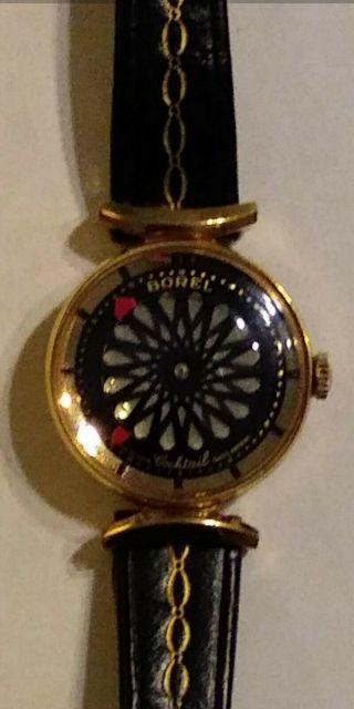 Vintage Ernest Borel Kaleidoscope Cocktail Swiss Mech Watch,  2 Replacment Bands 4