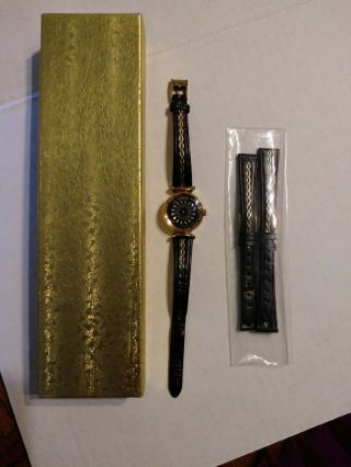 Vintage Ernest Borel Kaleidoscope Cocktail Swiss Mech Watch,  2 Replacment Bands 6