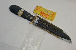 Vintage Nos 1960s - 70s Toy Bowie Knife W/sheath Rubber 5 " Blade Carnival Prize