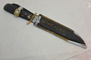 VINTAGE NOS 1960s - 70s TOY BOWIE KNIFE W/SHEATH RUBBER 5 