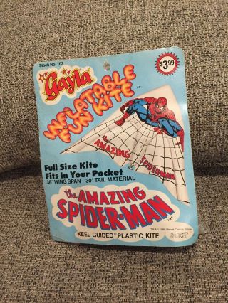 Vintage Spiderman Inflatable Kite 1985