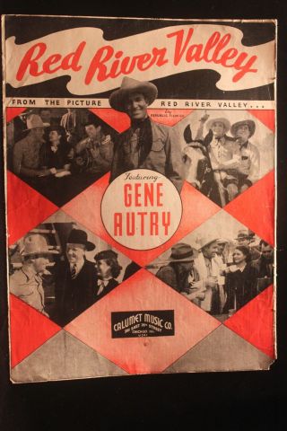 Vintage 1935 Gene Autry " Red River Valley " Sheet Music