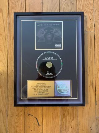 Rare - Jay - Z The Black Album Riaa Commemorate Certified Gold Sales