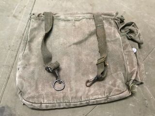 63H WWII US M1944 PARATROOPER MUSETTE JUMP BAG - OD 7 3