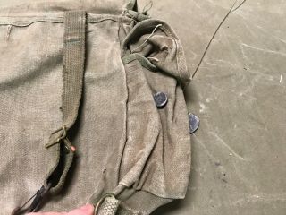 63H WWII US M1944 PARATROOPER MUSETTE JUMP BAG - OD 7 5