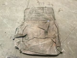 63H WWII US M1944 PARATROOPER MUSETTE JUMP BAG - OD 7 6