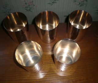Reed & Barton Silver Plate Julep Cups (5) 105,  1935