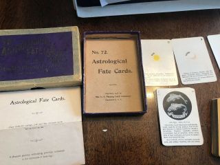 Rare Antique 1908 No 72 Astrological Fate Fortune Telling Cards Tarot (d Cards)