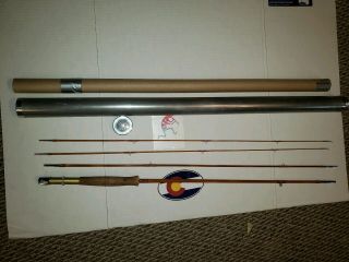 Unknown Maker Bamboo Fly Rod 9,  Ft 3piece 2 Tips,  Shape W/ Metal Case