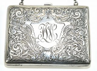 Gorgeous Sterling Silver Art Nouveau - Style Vintage Purse Vintage Early 1900 Bx - 2