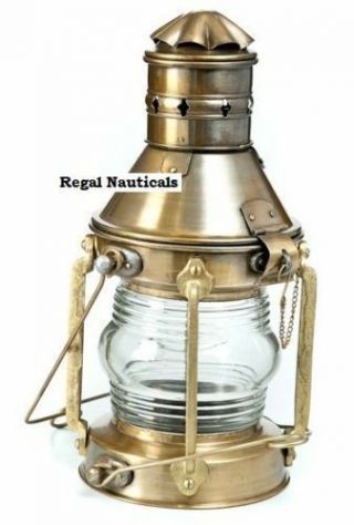 Antique Marine Ship Lantern Boat Light Anchor Lamp Cargo Ship Oil Kerosene Lamp 2