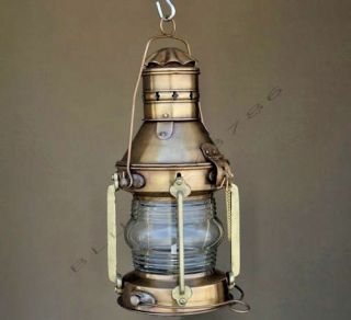 Antique Marine Ship Lantern Boat Light Anchor Lamp Cargo Ship Oil Kerosene Lamp 6