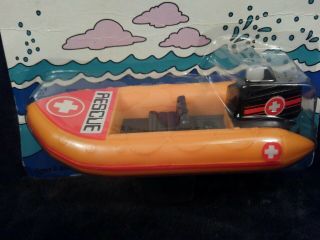 1978 Tomy Mighty Motor Boats White Knob Wind - Up Toys