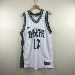 Mateen Cleaves 12 Autographed Michigan State Reebok Jersey Large Rare Vintage