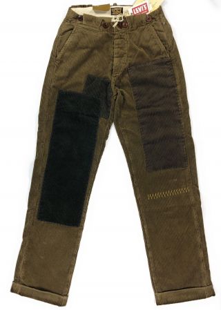 Levis Vintage Clothing Lvc 1900s Patchwork Corduroy Trouser Pants Mens 36 $395