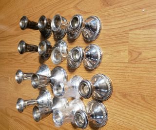 8 Pair Sterling Silver Candlesticks