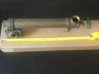 Vintage Brass Bilge Pump With Mounting Brackets And Strainer.