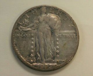 Very Rare 1923 S - Standing Liberty Quarter,  25 Cents,  Toned