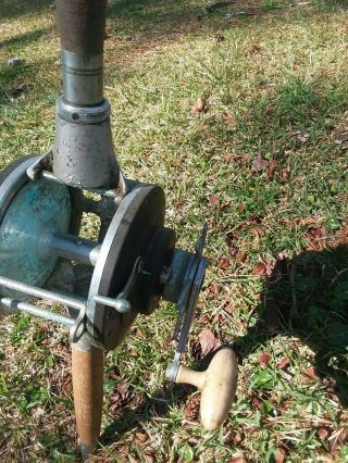 Rare Vintage Ocean City 810 Big Game Fishing Saltwater Reel and Rod combined 2