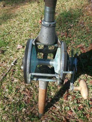 Rare Vintage Ocean City 810 Big Game Fishing Saltwater Reel and Rod combined 3