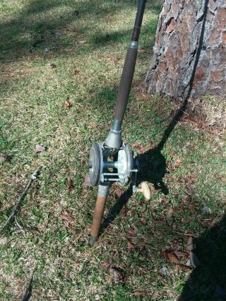 Rare Vintage Ocean City 810 Big Game Fishing Saltwater Reel and Rod combined 7