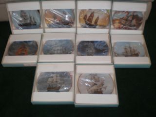 - Vintage " Legendary Ships Of The Sea " Complete Set Of 10 - With 