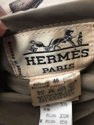 Authentic HERMES Vintage Men ' s Reversible Blouson Size 46 6