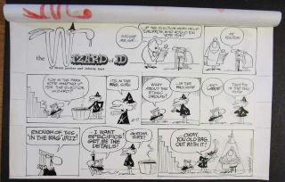 Rare Wizard Of Id Sun.  Comic Strip By Brant Parker 1976,  Color Guide