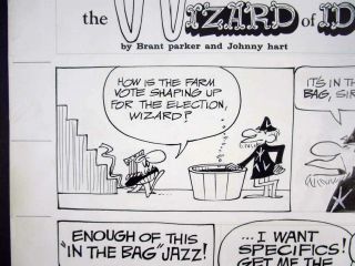 RARE WIZARD OF ID SUN.  COMIC STRIP BY BRANT PARKER 1976,  COLOR GUIDE 6