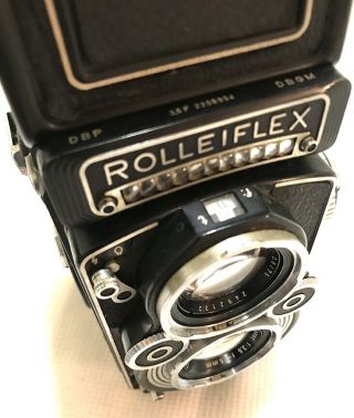 Rollei Rolleiflex TLR 3.  5F Type 1 with Planar Carl Zeiss Lens Vintage Camera 12