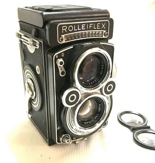 Rollei Rolleiflex TLR 3.  5F Type 1 with Planar Carl Zeiss Lens Vintage Camera 3