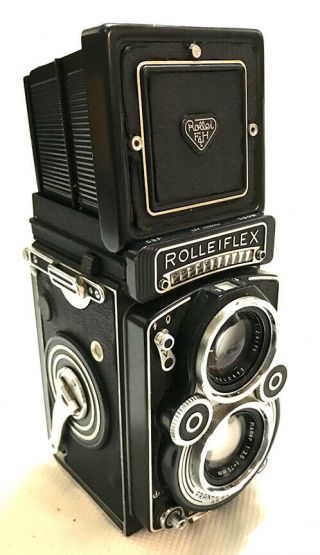 Rollei Rolleiflex TLR 3.  5F Type 1 with Planar Carl Zeiss Lens Vintage Camera 6