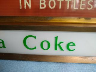 1950s RARE Vintage Coca Cola Light up lunch counter Clock 7