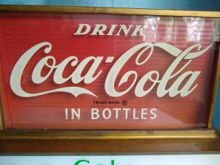 1950s RARE Vintage Coca Cola Light up lunch counter Clock 8