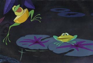 Rare Walt Disney Alice In Wonderland Frogs Production Cels 1951