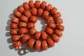 Fabulous 100 Natural Organic Untreated Undyed Huge Salmon Coral Necklace Beads.