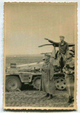 Ww2 Archived Photo Wehrmacht Soldiers With Armoured Vehicle
