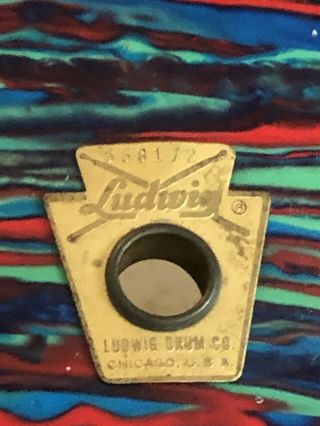 Vintage 1967 Ludwig Psychedelic Red Size 14x14 Floor Tom 6 Lug 2