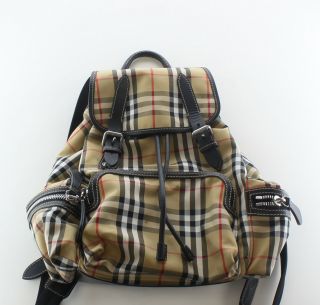 2c58 Burberry Medium Rucksack Vintage Check Sailing Backpack In Antique Yellow