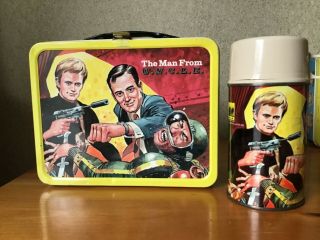Vintage 1966 The Man From U.  N.  C.  L.  E.  Lunchbox And Thermos