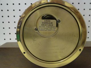 Seth Thomas Helmsman Corsair Ships Bell Clock E537 Barometer & Stand 8