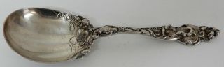 18 - 1900’s Giant & Heavy Raised Floral Design Sterling Silver Table Spoon - 7 Oz