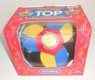 Schylling Color Changing Tin Spinning TOP w/Humming Sound MIB Retro 2