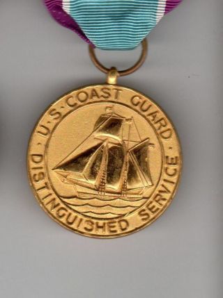 Post WWII US Coast Guard Distinguished Service Medal USCG Sailing Ship 2