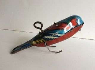 1927 Vintage Tin Wind Up Bobbing Pecking Bird Litho Toy Toy