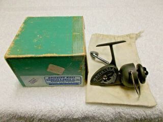 Vintage Orvis 50a Spinning Reel Fishing Reel And Cloth Sack