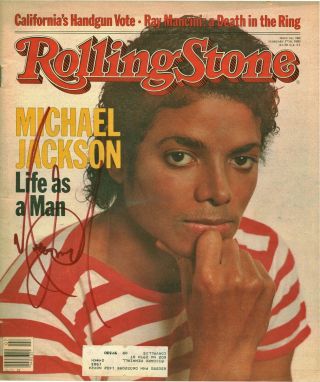 Michael Jackson Rare Signed 1983 Rolling Stone Real/epperson Psa Jsa