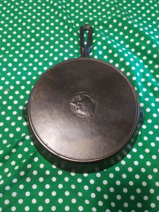 HTF antique No.  7 WAPAK Cast Iron skillet cookwear With Indian head Logo 9