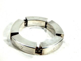 Vintage Tiffany & Co Sterling Silver Heavy Bar Link Modernist Bracelet