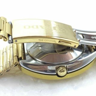 Vintage Rado Automatic Man ' s Gold & White Star Read Diamond Watch Pre - Owned 5